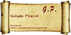 Gulyás Placid névjegykártya