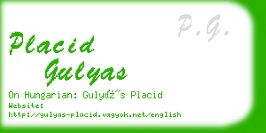 placid gulyas business card